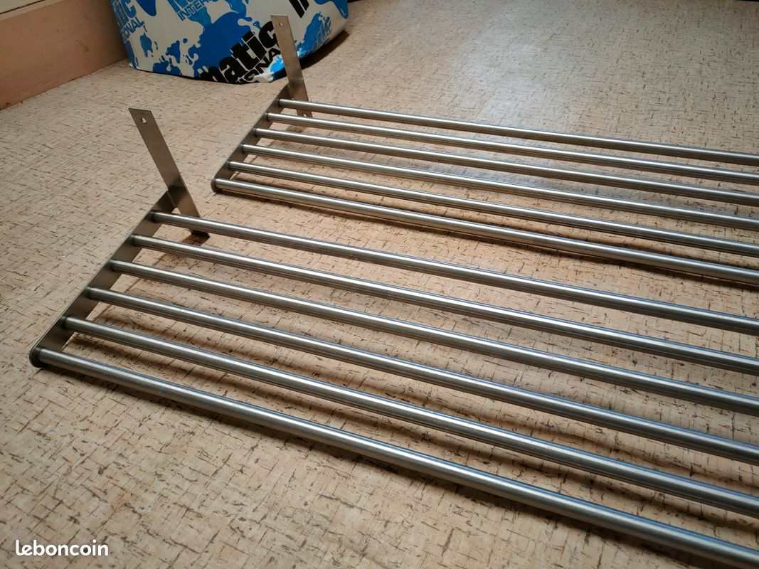 IKEA GRUNDTAL - 2x Étagère / Étendoir mural acier inoxydable 120 cm (image 1)