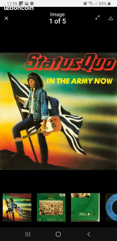 Disque vinyle 45t Status quo (image 1)