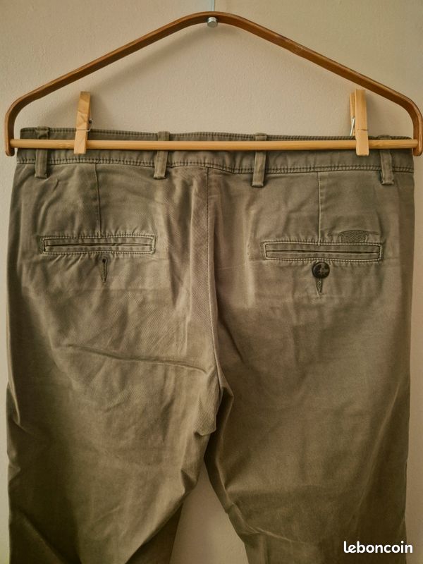 Pantalon chinot vert kaki Bexley (image 4)