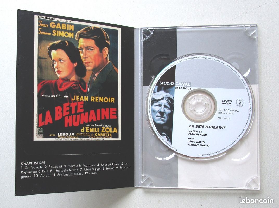 DVD Gabin - La bête humaine - TBE - DVD - Films