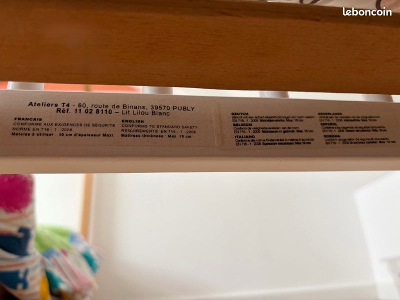 Lit à barreaux avec matelas, Alinéa (image 3)