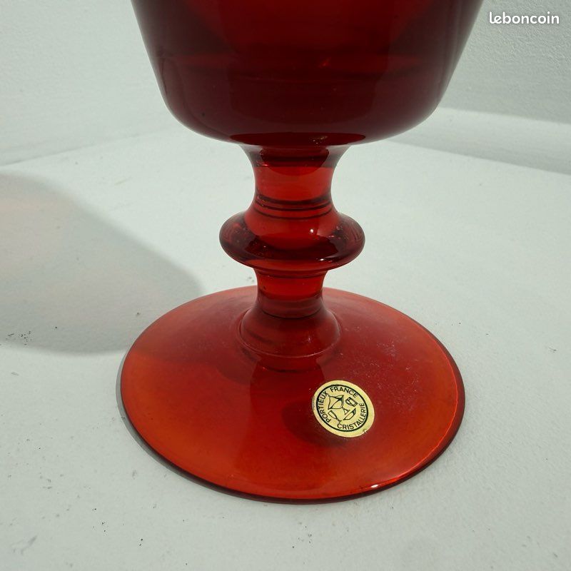 Vase En Art Irisé Robert Held – Coquelicots De Californie – 12 Pouces – Canada
