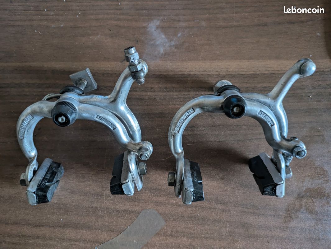 Paire D'étriers De Frein Vélo Vintage RALEIGH, Tirage Latéral, Argent, Pour Vélo Course