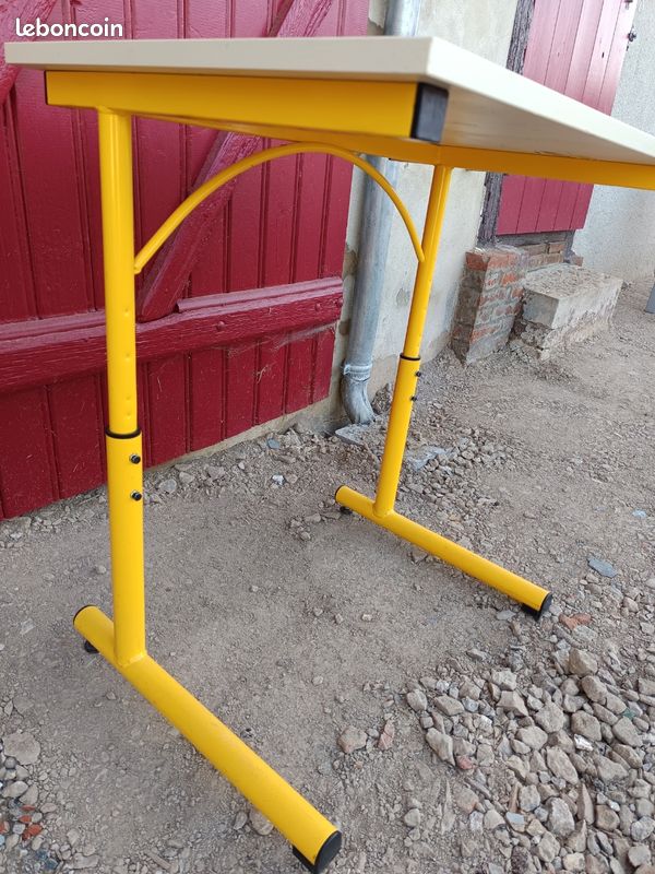 Table d'école pieds jaune (image 3)