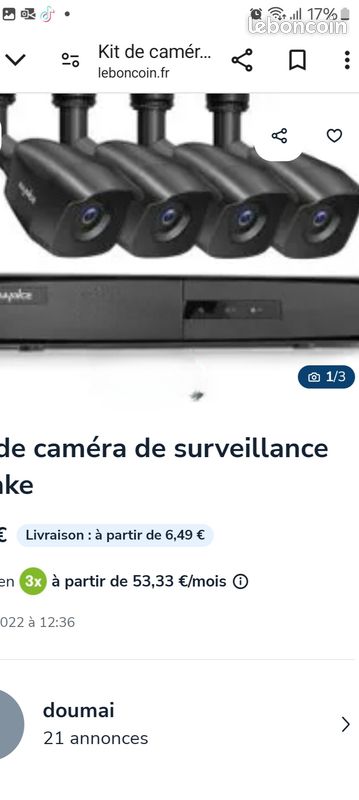 Kit de 4 caméras de surveillance Annke (image 1)