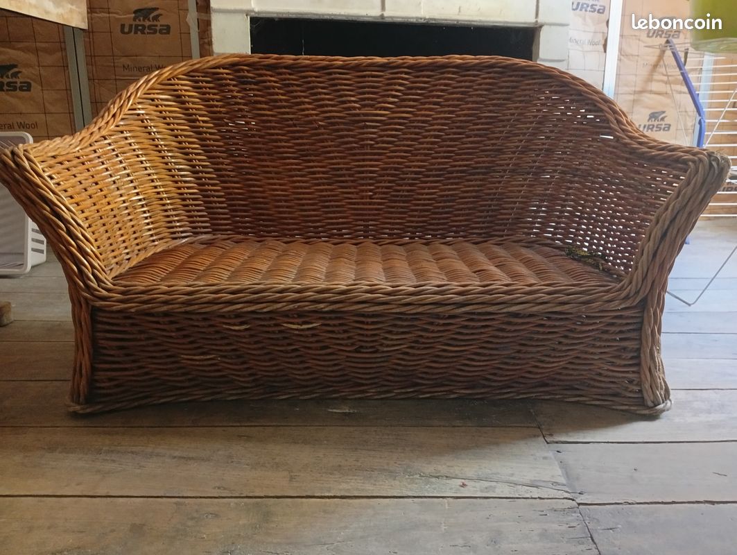 Banquette en osier (image 1)