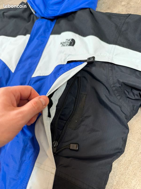 Manteau / veste de ski The North Face homme bleu noir blanc vintage taille M (image 5)