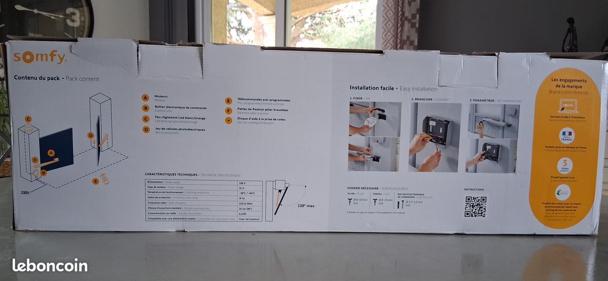Motorisation de portail - SOMFY Exavia Flash - comme neuf (image 3)