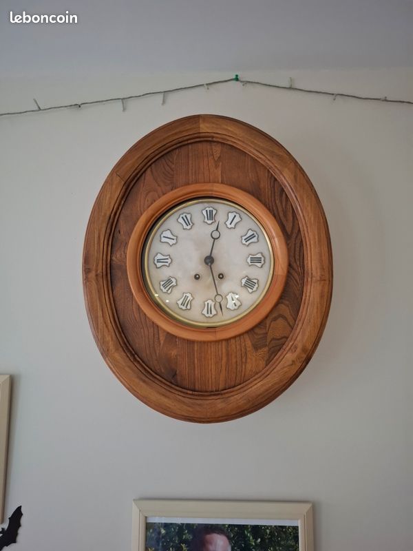 Vends pendule œil de bœuf ancienne (façade restaurée) (image 1)