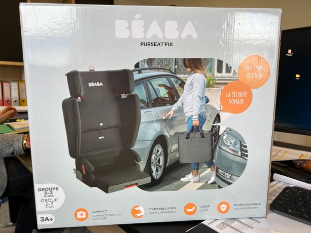 Beaba Purseat Siege Auto Pliable Compact Et Nomade, Isofix Groupe 2 & 3 -  Noir à Prix Carrefour