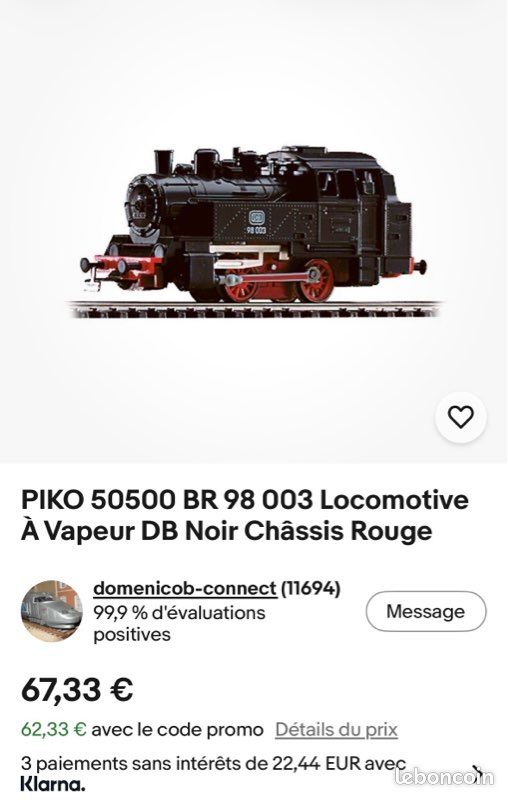 Locomotive à vapeur rouges pour modélisme ferroviaire à l'échelle HO