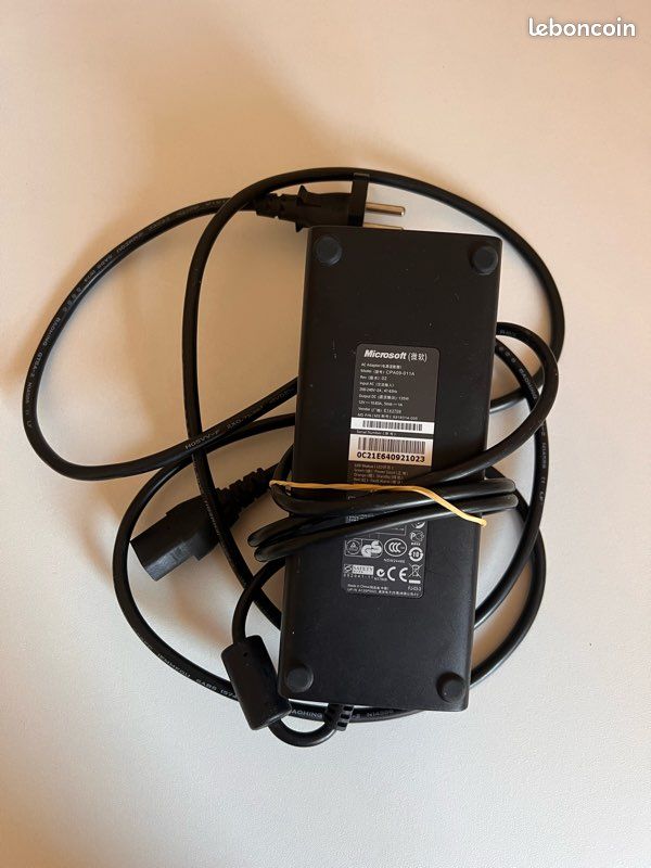 Bloc Alimentation Officiel Microsoft XBOX 360 Elite - Chargeur Secteur 135W, Occasion Fonctionnel