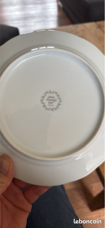Lot assiettes vintage porcelaine CNP France décor Art nouveau (image 2)
