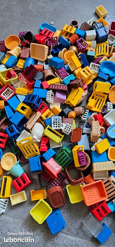 Gros lot pièces détachées playmobil paniers ,caisses etc beg (image 4)