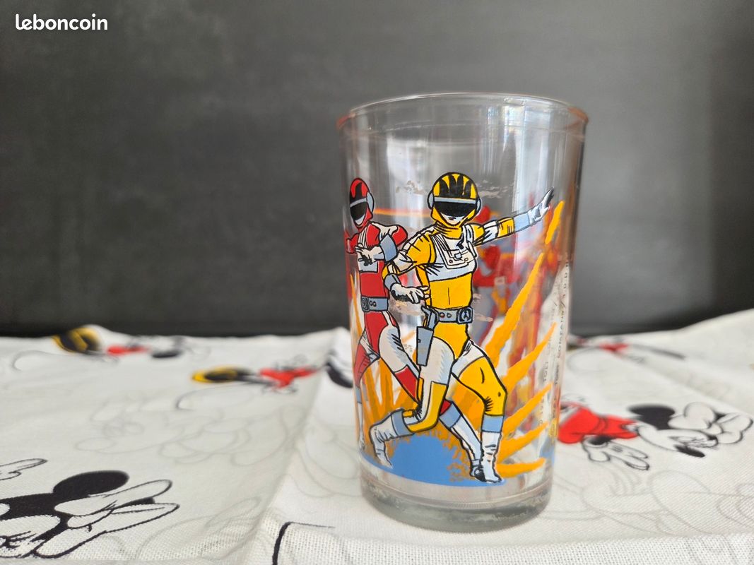 Ancien Verre à moutarde BIOMAN 10 cm TOEI vintage Amora 1986