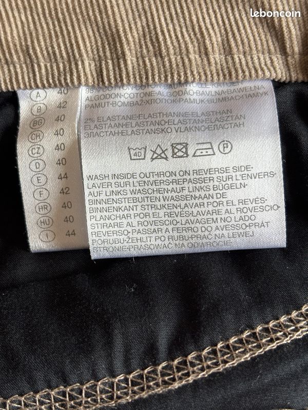 Pantalon en velours côtelé fin – Yessica – taille 42 - jamais porté (image 11)