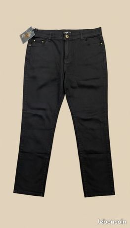 Pantalon Femme Gris Marks And Spencer Taille 14 - Motif Rayé, Coupe Tapered, Neuf Avec étiquettes