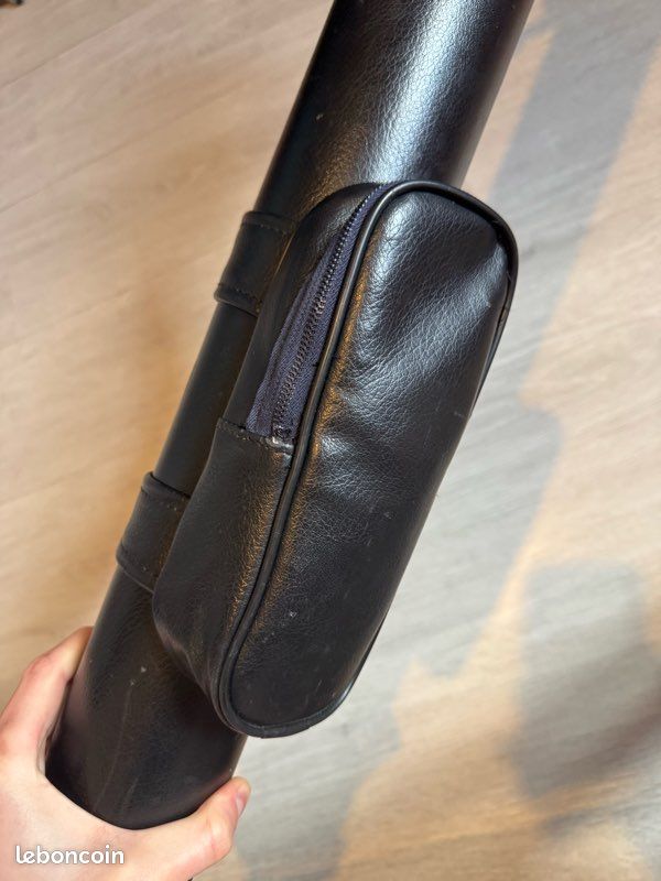 Étui De Transport Pour Queue De Billard – 82cm – Noir Et Blanc – Simili Cuir