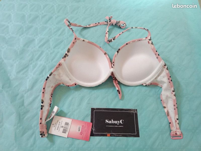 Haut de maillot de bain Angora Pink (Taille 38) (image 5)