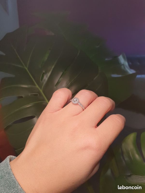 A saisir Bague or blanc diamant neuve bradée (image 4)