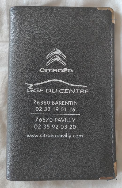 Porte-documents automobile (carte grise et papiers) Citroën garage du  centre, Barentin, Citroën, DS - Équipement auto