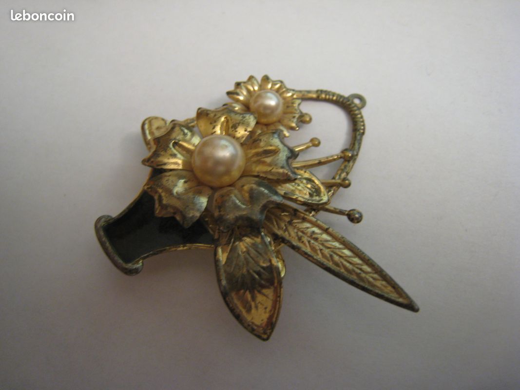BELLE BROCHE ÉMAILLÉE et strass signée CATHERINE POPESCO France EUR 37