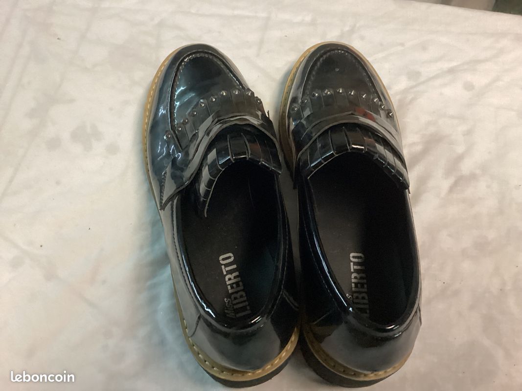 Chaussures noir femme verni taille 38 (lot B) (image 2)