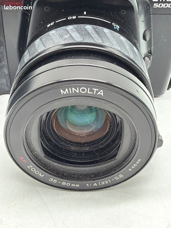 Appareil photo argentique reflex Minolta Dynax 5000i + 28-80mm f4-5.6 AF Zoom Noir - Reconditionné - Appareil photo argentique - Achat & prix