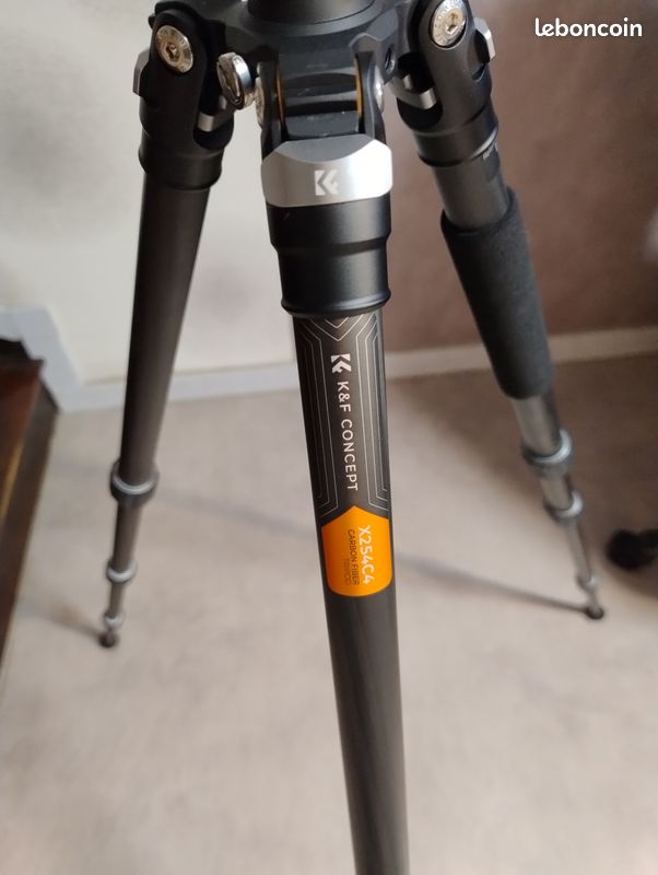 Trépied carbone professionnel K&F Concept 172cm + Rotule métal BH-30 (image 3)