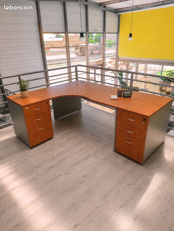 Bureau d'angle 2 caissons (image 1)