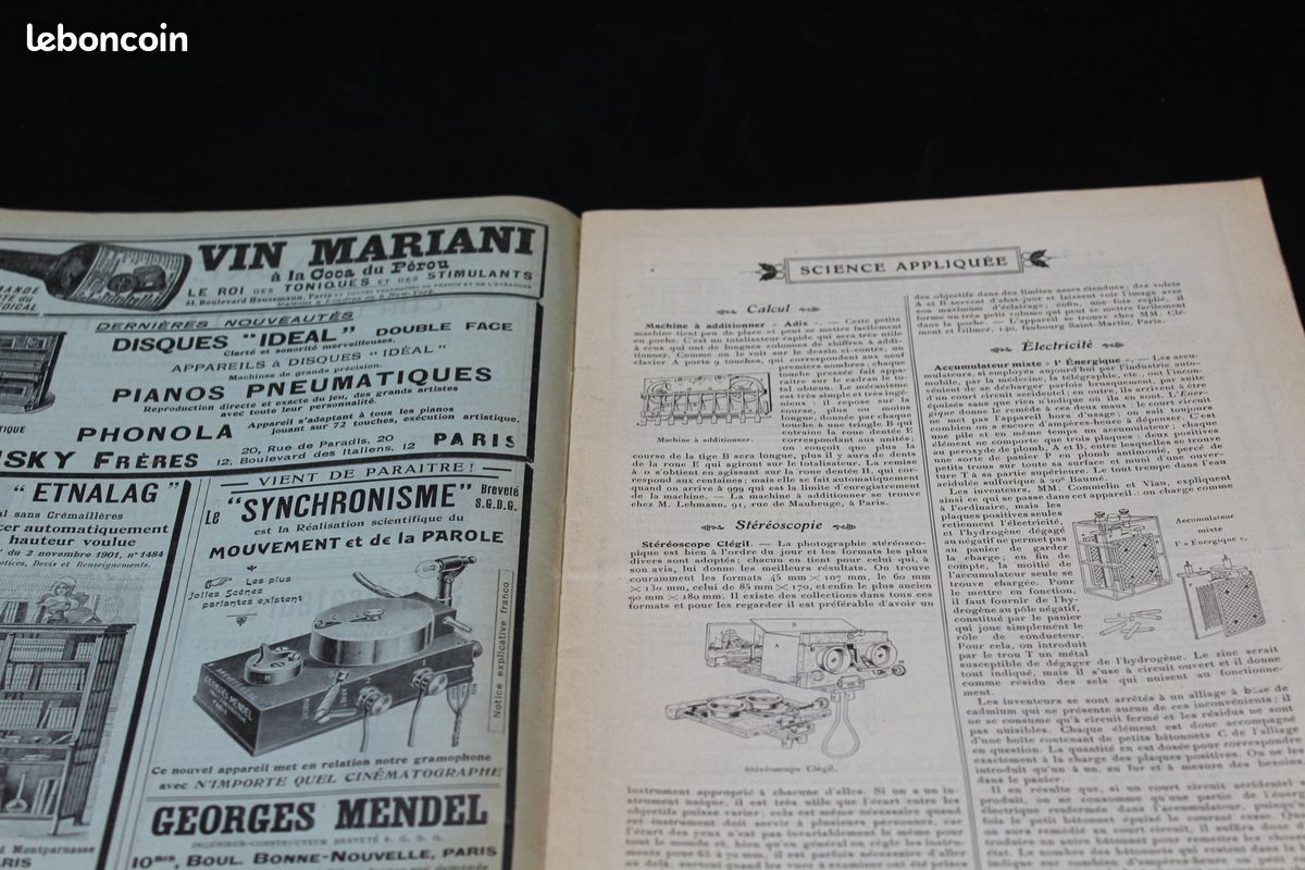 Ancien magazine la nature revue des sciences (image 1)