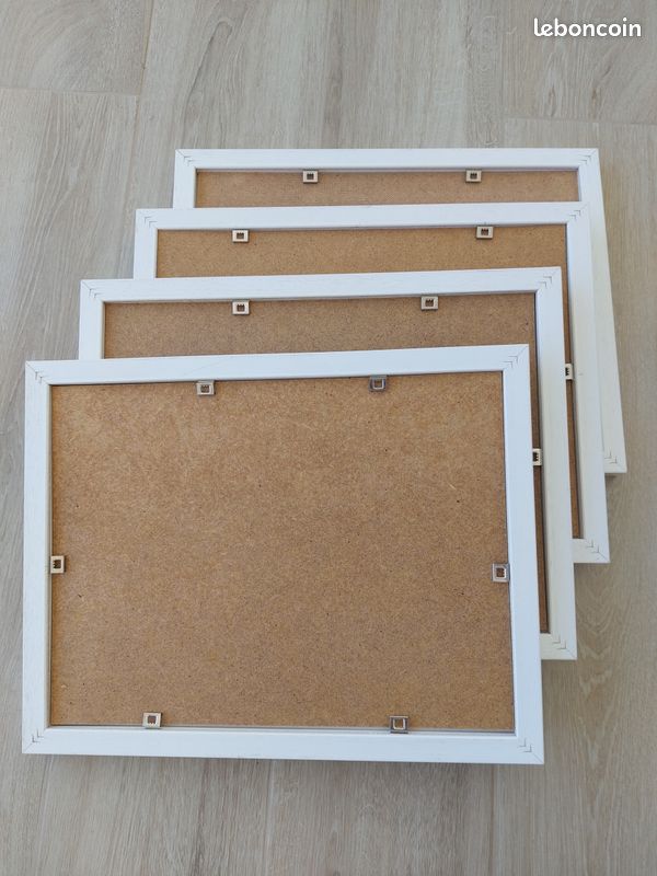 4 cadres bois laqué blanc 445x335 mm (image 4)