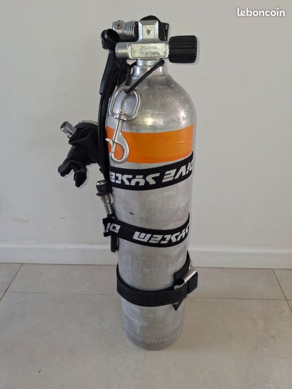 Bouteille de plongée : Bail-Out S40 aluminium équipé et gonflé Trimix 200b 21/42 (image 1)