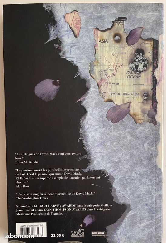 BD KABUKI « CERCLE DE SANG » DE DAVID MACK . Style artistique unique et novateur, mélangeant peinture, techniques graphiques et narration poétique (image 3)
