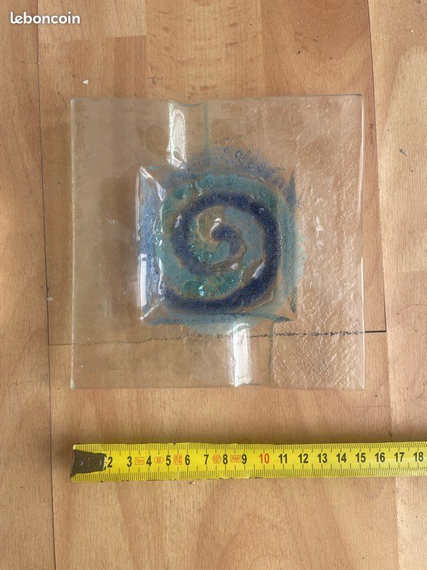 Cendrier de collection verre soufflé contemporain (image 1)