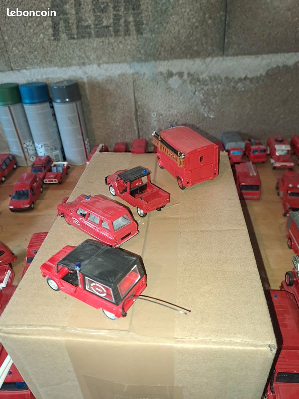Lot De 4 Solido Pompiers - Renault Et Citroën - Échelle 1/43 - Fabrication Française - Excellent état