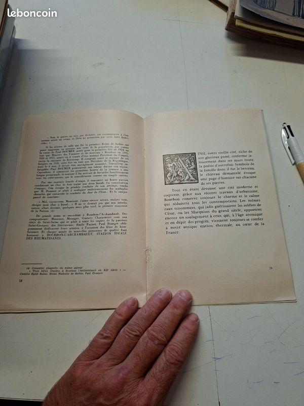 3946: Livre ancien Bourbon-l'Archambault - Georges Boppe - Fascicule 1 (image 5)