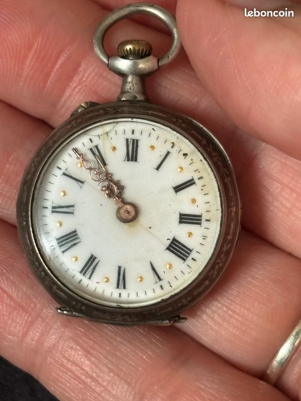 Montre à gousset ancienne – Cylindre 10 rubis – Gravée