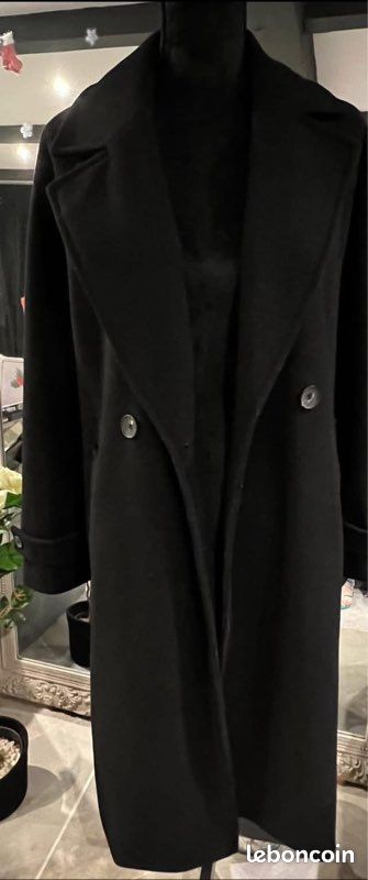 Manteau à Franges Long Zara - Couleur Beige Marron - Taille S - Occasion Très Bon état