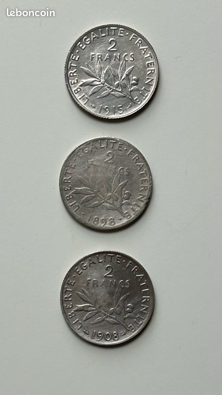 Pièces de monnaie argent XX siecle (image 2)