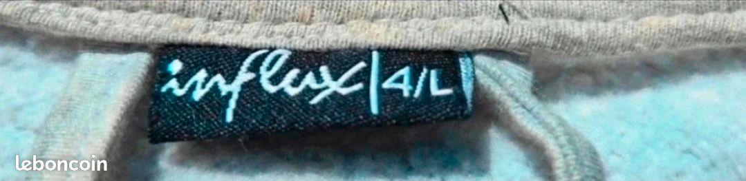 Veste teddy style américain gris et blanc Influx – Taille L (image 3)