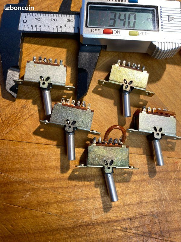 Lot de 5 commutateurs / sélecteurs à levier BSE vintage (Hifi / Audio / DIY) (image 3)