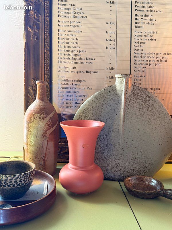 Vase céramique rose (image 1)
