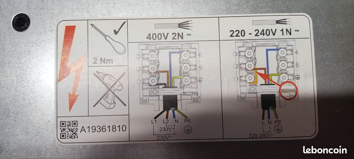 Plaque induction Electrolux pour pièces - Électroménager