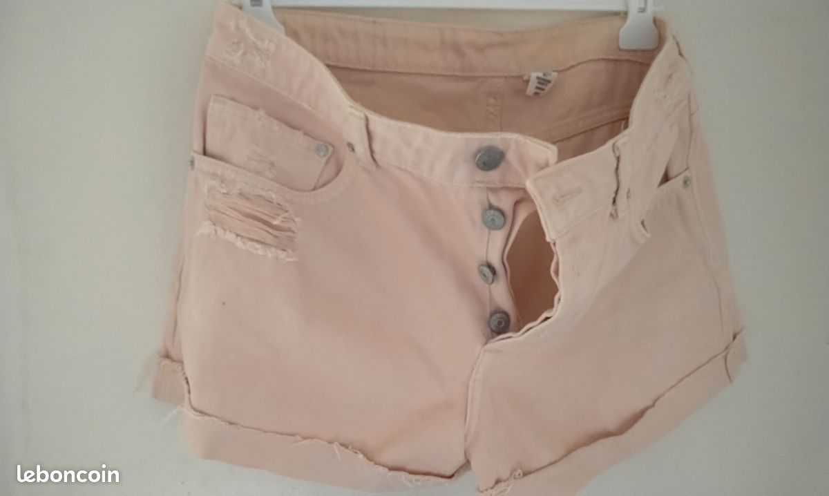 SHORT FEMME Taille 38 H&M VIEUX ROSE NEUF Vêtements