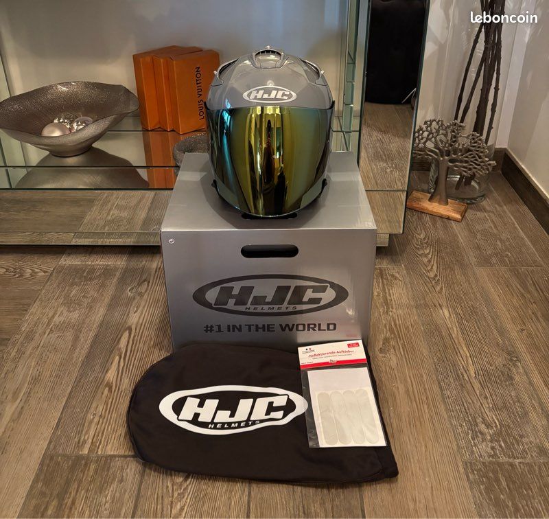 HJC FG JET Gris Nardo visière OR (image 1)