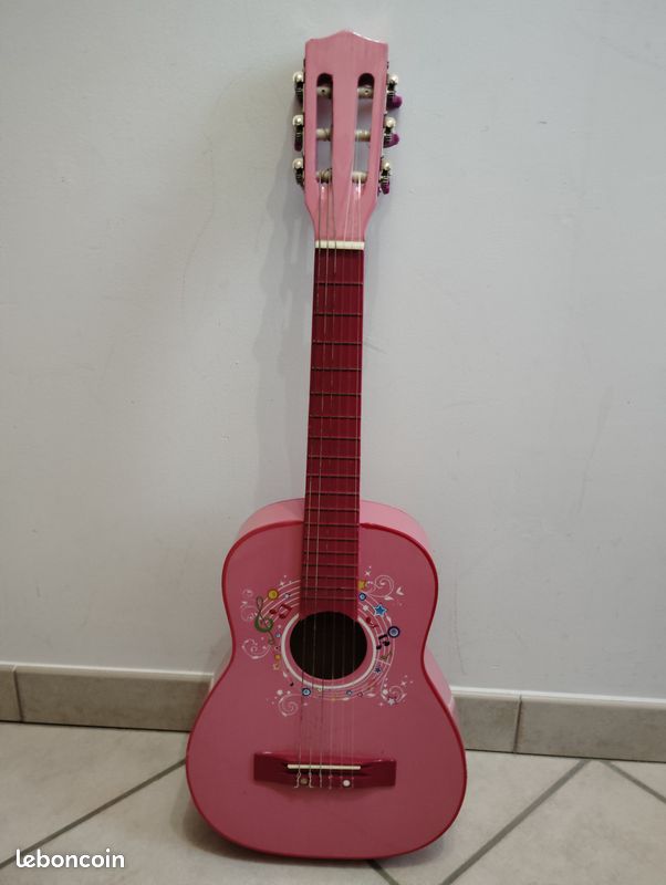 Acoustic Guitar Chitarra Bontempi Rosa Guitare Rose Enfant