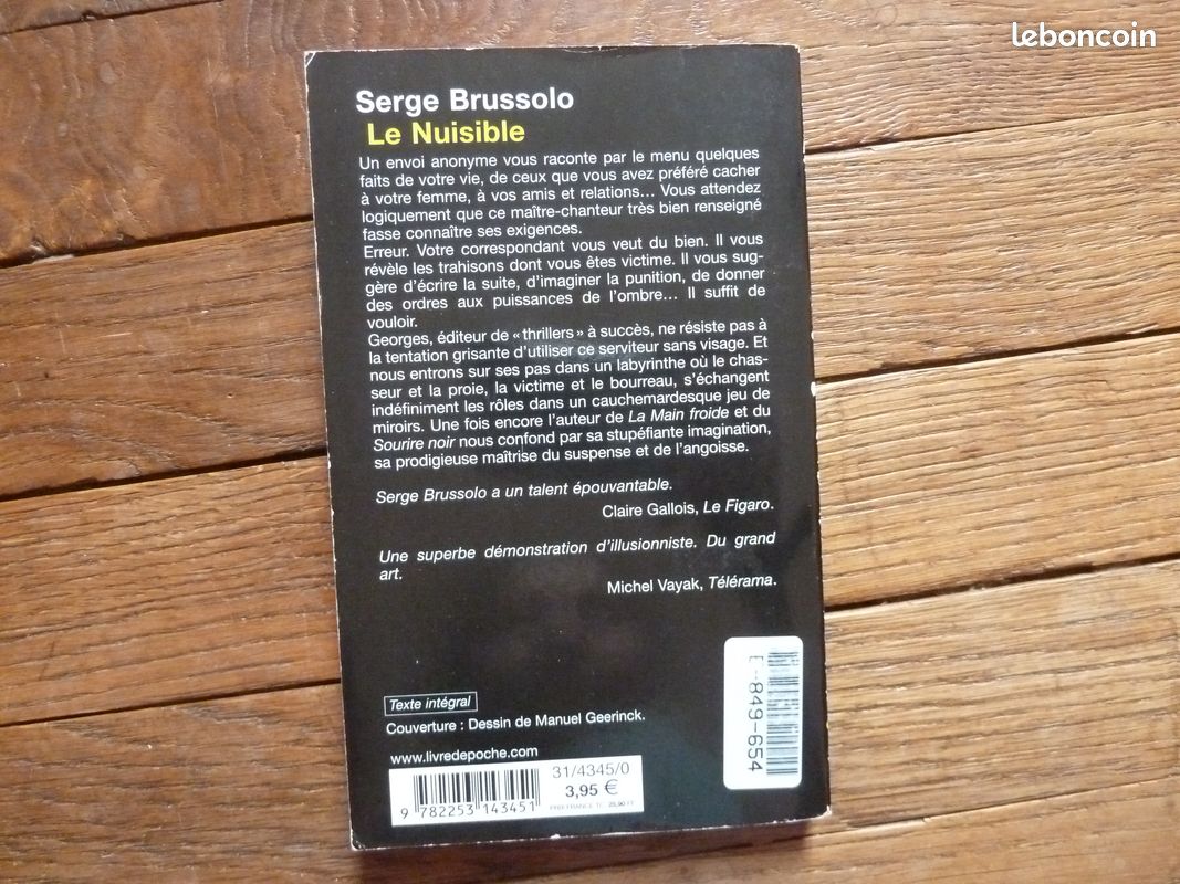 Livre de poche Serge Brussolo Le nuisible bon état (image 2)