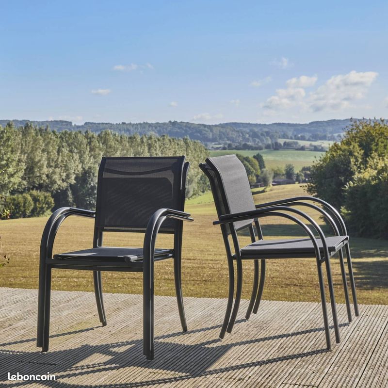 Table de jardin extensible 2m30 à 3m et 12 chaises de jardin (image 2)