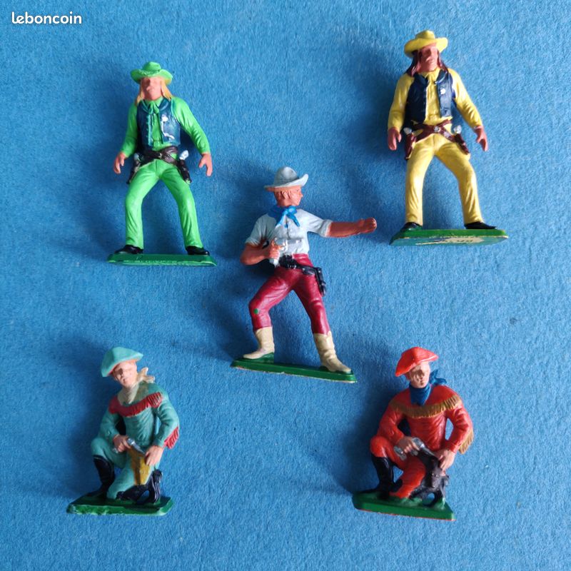 Figurines Anciennes Cowboys Biewan Barter - Année 1977 - RARE